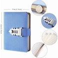 thumbnail image 3 of A7 Notebook for School Notepad Digital Password Journal with Lock Diary Notebook Locking Journal Diary Gift for Men Women 100 Sheets,15x11cm Notebooks for Work(B), 3 of 6