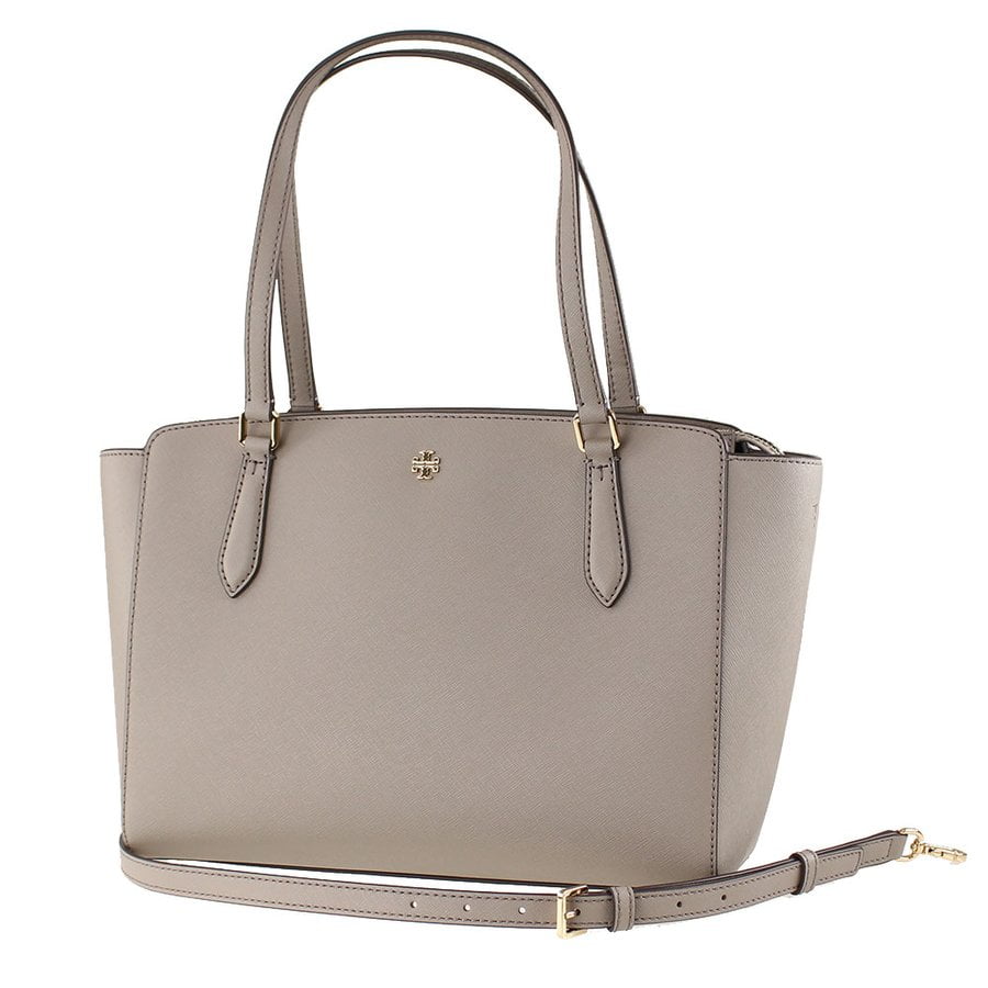 Tory Burch Emerson Small Top Zip Tote in French Gray 