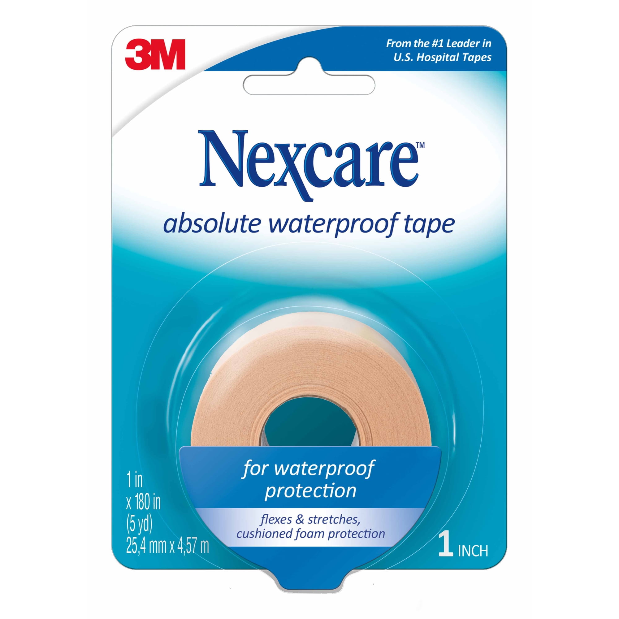 Nexcare Absolute Waterproof Tape: 1 in. x 15 ft. (Tan) [3-pack] 731
