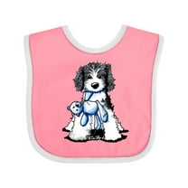 Inktastic B/w Parti Doodle Dog Boys or Girls Baby Bib