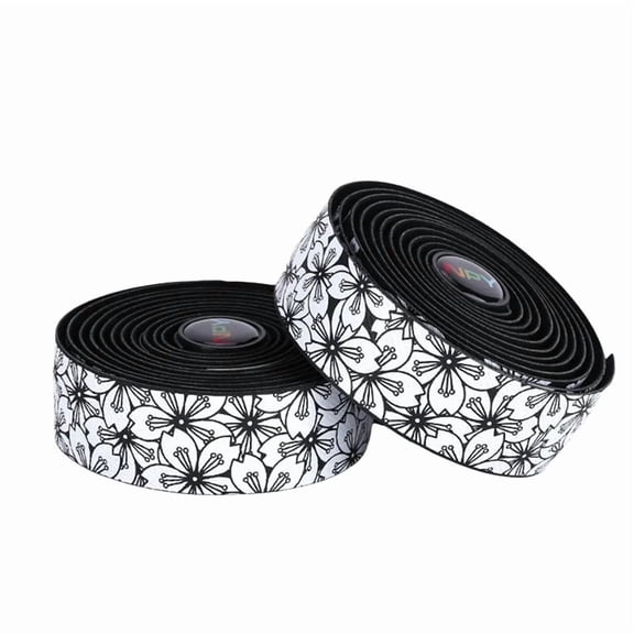 Bike Bar Tape -Pattern Road Bicycle Handlebar Cover Bike Handles Strap Anti Slip Shock Handles Tape Black-White