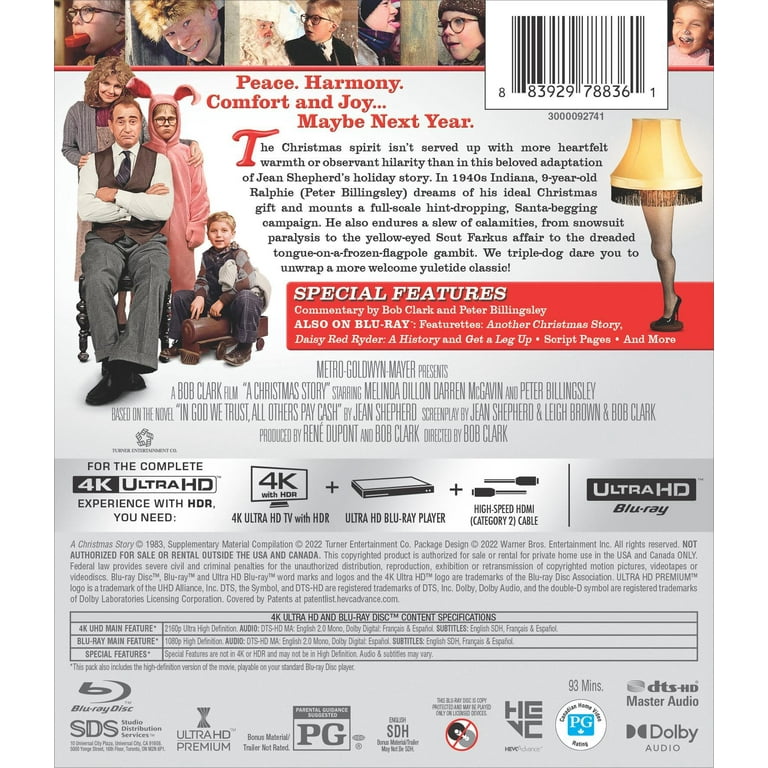 Warner Bros' A Christmas Story Movie: 4K Ultra HD, Blu-ray, and