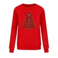 thumbnail image 4 of FAWUUDO Christmas Sweatshirts Women Christmas Tree and Bow Cute Xmas Shirts Holiday Party Pullover Tops Red, 4 of 6