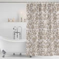 thumbnail image 2 of Farmhouse Khaki Shower Curtain Set - Extra Long 72" x 96" Washable Bathtub Curtain with 12 Hooks, Vintage Flower Leaf Botanical Plant Waterproof Fabric Stall Shower Curtains for Bathroom Décor, 2 of 6