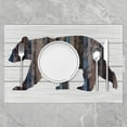 thumbnail image 2 of Bear Print Placemats Set of 4, Farmhouse Decor Placemats for Dining Table, Wildlife Animals Theme Washable Fabric Decoration Table Mats Placemat 18"x12", 2 of 4