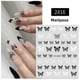 thumbnail image 3 of Dark Butterfly Nail Stickers Ins Style Design Nail Art Decorations Black and White Decals Decoration, 3 of 5