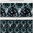 thumbnail image 2 of Soimoi Green Cotton Poplin Fabric Insect,Dream Catcher & Reindeer Face Animal Printed Fabric 1 Yard 42 Inch Wide, 2 of 7