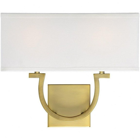2 Light Wall Sconce-12 inches Tall By 14 inches Wide-Warm Brass Finish Bailey Street Home 159-Bel-4487490