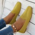 thumbnail image 7 of IEMIEMIEM Womens Ballet Flats Elastic Strap Mary Jane Flat Slip On Casual Ballerina Walking Flats Dress Shoes Comfortable Cute Penny Loafer Shoes for Work Office Business Yellow 10 Wide, 7 of 7