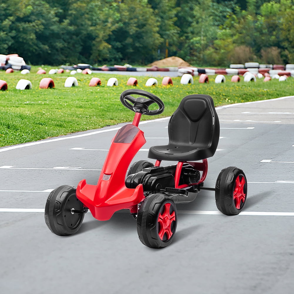 Private Jungle 4 Wheel Powered Ride On Toy,Pedal Cars for Outdoor,Racer Pedal Car with Clutch,Brake,EVA Rubber Tires,Adjustable Seat,Red Private Jungle 4 Wheel Powered Ride On Toy,Pedal Cars for Outdoor,Racer Pedal Car with Clutch,Brake,EVA Rubber Tires,Adjustable Seat,Red