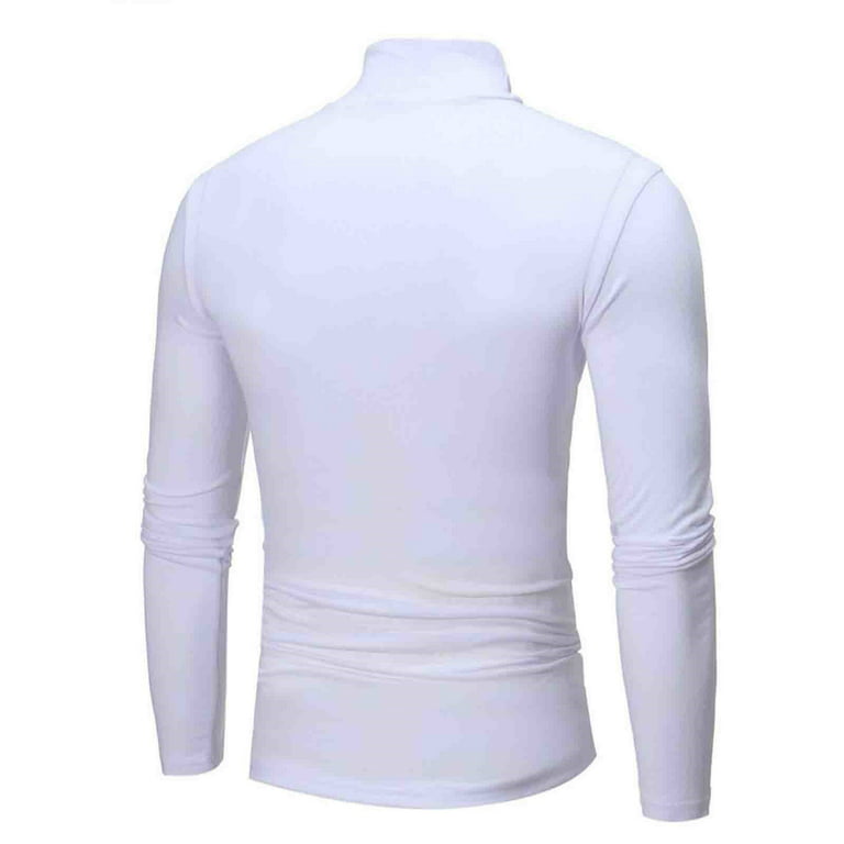 ZIZOCWA Fishing Shirts For Men With Hood Fall Tees For Men Male Winter Warm  High Collar Fashion Thermal Underwear Men Basic Plain T Shirt Blouse  Pullover Long Sleeve Top Long Sleeve Cotton