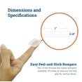 thumbnail image 3 of Picture Hang Solutions - Large Rubber Bumpers - 1-inch Clear Adhesive Rubber Squares 20 pieces per pack, 3 of 8