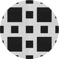thumbnail image 1 of Ahgly Company Machine Washable Indoor Round Transitional Charcoal Black Area Rugs, 5' Round, 1 of 7