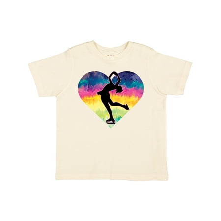 

Inktastic Ice Skating Watercolor Heart Girls Gift Toddler Toddler Girl T-Shirt