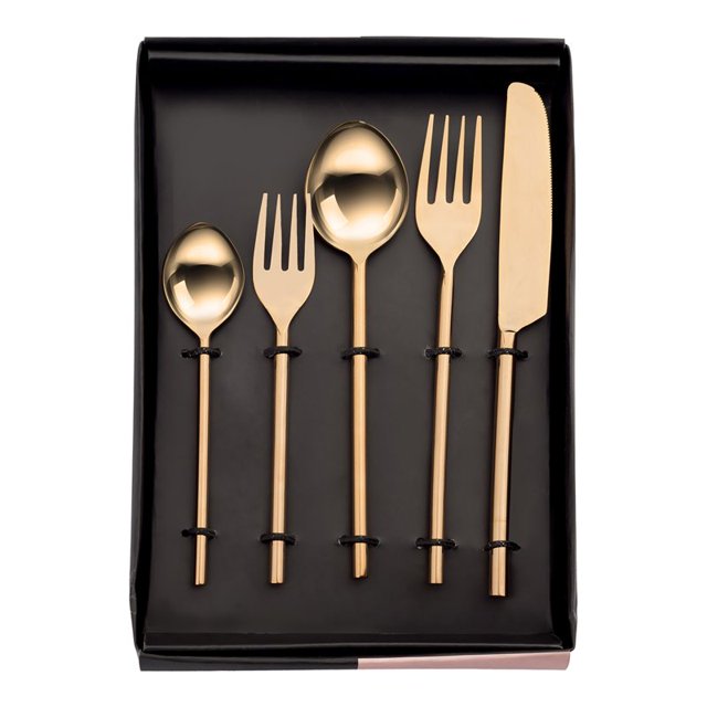 TOV Furniture 20-Piece Stainless Steel Flatware Set in Rose Gold