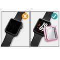 thumbnail image 3 of Sleektime Case for Apple Watch Series 3/2/1 38mm, Tempered Glass Screen Protector, High Definition Scratch Resistant Soft Cover for Apple Watch Accessories, Pink, 3 of 7