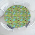 thumbnail image 3 of Ambesonne Car Race Track Fitted Round Tablecloth, Cartoon City, 45"- 56" Diameter, Multicolor, 3 of 5