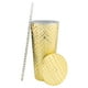 thumbnail image 4 of Vaso Plástico Grande Con Relieve, Estilo Diamante con Tapa Y Popote 600 Ml, Rose Gold, 4 of 4