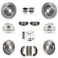 thumbnail image 1 of Transit Auto Front Rear Disc Brake Caliper Rotors Drums Ceramic Pads Shoes Wheel Cylinders and Hardware Kit (11Pc) for Car 2013 Ford Focus ST with Turbocharged FMSI=1004 KC8-101394T, 1 of 2