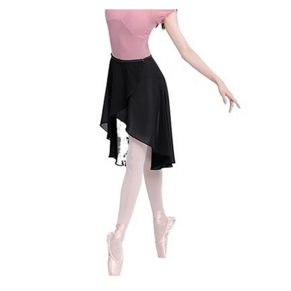 Ballet Skirt Dance Skirt Women Long Wrap Chiffon Dance Skirt Ballet Skate Skirt Adjustable Buckles Ballerina