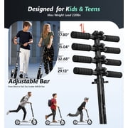LNOW Foldable Kick Scooter-8 in Wheels for Kid, Teens & Adults, 4 Adjustable Levels, Max Load 240lbs,Lightweight