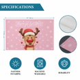thumbnail image 6 of Merry Christmas Placemats Set of 6, Pink Winter Xmas Hat Deer Snowflake Placemats for Dining Table, Place Mats for Kitchen Tabletop, Waterproof Wipeable Dining Table Mats Set, 6 of 9