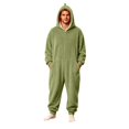 thumbnail image 2 of FAHXNVB Men's Hooded Onesie Pajamas Lightweight Fuzzy Fleece Zip Up Jumpsuit Long Sleeve Lounge One Piece Pjs with Pocket S-XXL, 2 of 7