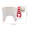 thumbnail image 4 of EeaseCA Lovely Cartoon Flower Pot Cat Planter Ceramic Planting Container Decoration, 4 of 8