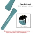 thumbnail image 4 of Uxcell Rubber Watch Band 20mm Width, Unique Design Silicone Strap for Smart Watch Dark Green, 4 of 5