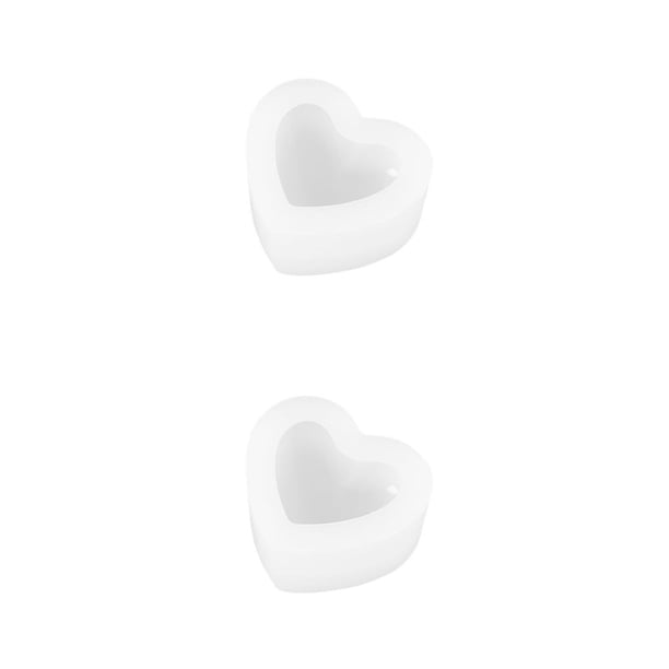 Molde de resina Inteprter Corazones de moda Silicona Blanco L 1 2Conjunto