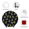 thumbnail image 4 of Cauagu Avocado Print Bone China Decorative Plate, Wall Mount Plate Holiday Decor Decorative Ceramic Plates with Stand Elegant Household Plates Decorative-8in, 4 of 6