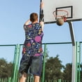 thumbnail image 5 of Naloa Floral Basketball Jersey Reversible Men's Mesh Athletic Sports Shirts Training Practice S-4XLSmall, 5 of 6