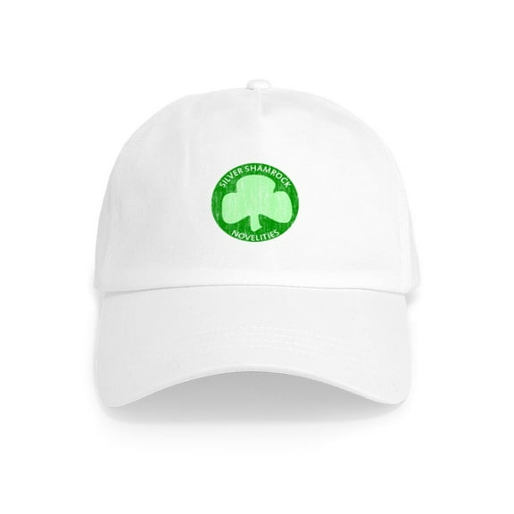 CafePress - Silver Shamrock Cap - Adjustable 100% Brushed Unisex Casual Cotton Baseball Cap, Beige, 1