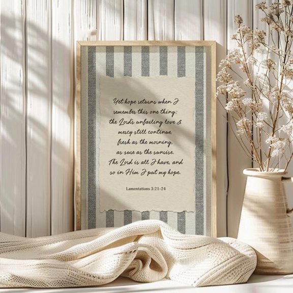 Lamentations Bible Verse Wall Art Christian Decor Christian Decor Biblical Aesthetic Christian Decor