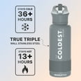 thumbnail image 3 of Coldest Sports Water Bottle with Straw Lid Vacuum Insulated Stainless Steel Bottles Reusable Leak Proof Flask for Sports (32 oz, Gun Metal), 3 of 9