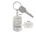 thumbnail image 5 of Proverbs 31 Woman of God Engraved Dog Tag Keychain Stainless Steel or 18k Gold, 5 of 11