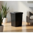 thumbnail image 2 of Pack of 4 - 7.5 Gallon/30 quart/28.39 L Touch Top Wastebasket, Black, 2 of 6