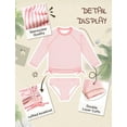 thumbnail image 5 of weVSwe Girls Rash Guard Swimsuit Rare Hem Cuffs Bathing Suit UPF 50+ Protection, 5 of 6