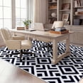 thumbnail image 6 of Washable Area Rug for Living Room, 4'x6' Geometric Diamond Non-Slip indoor Rug, Soft Low Pile & Stain Resistant Carpet for Bedroom, Dining Room, Kitchen, Entryway, Nursery, 6 of 8