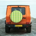 thumbnail image 6 of Bingfone yellow and green houndstooth Spare Tire Cover Weatherproof Universal Wheel Protectors for RV Camper Travel Trailer SUV Truck-17 inch, 6 of 6