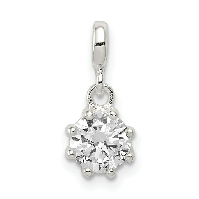 925 Sterling Silver Cubic Zirconia Cz Pendant Charm
