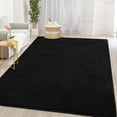 thumbnail image 3 of 5x8 Feet Black Thickened Memory Foam Indoor Minimalist Carpet, 3 of 8