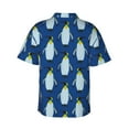 thumbnail image 3 of Daiia Beautiful King Penguin Pattern Hawaiian Shirt for Men Gentle Cotton Regular Short Sleeve Casual-X-Large, 3 of 9