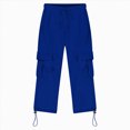 thumbnail image 4 of Gibobby Boys Pants Toddler Kids Boys Sports Cargo Pull On Pants Stretch Elastic Waist School 2T 3T 4T 5T 6T 7T 8T Kids Joggers Boys Warm Casual Pants(3-4 Years,Blue), 4 of 7