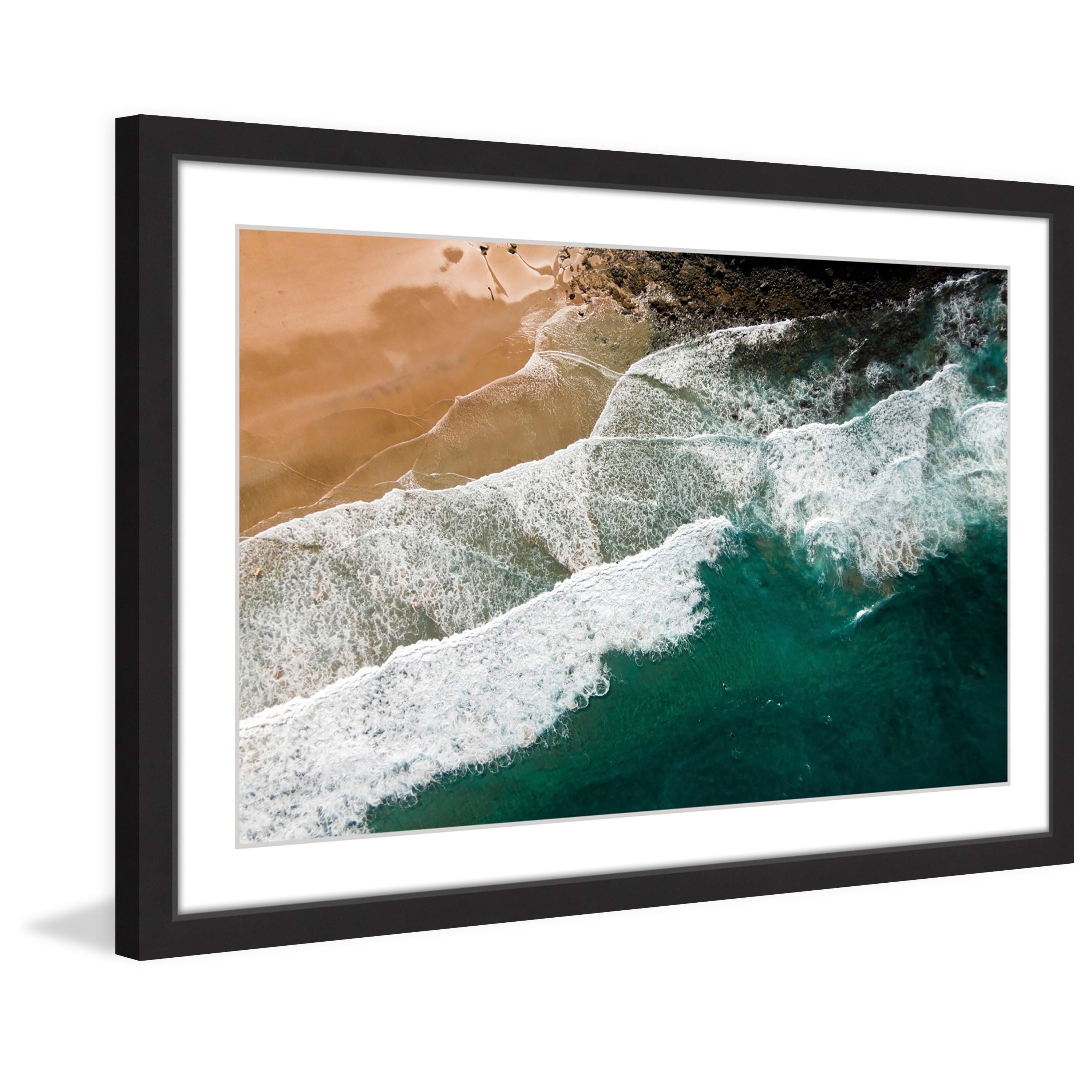 Marmont Hill "Waves Crashing" by Karolis Janulis Framed Painting Print