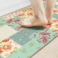 thumbnail image 4 of Pink Rose Floral Kitchen Rugs 2 Piece Set Non Skid, Washable Boho Rugs for Kitchen Floor Set of 2, Colorful Bohemia Flower Kitchen Mats and Rugs for Indoor,Hallway,Laundry, 4 of 6