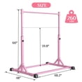 thumbnail image 6 of Primy 230LBS Gymnastics Bar for Kids, 39~61in Adjustable Height Steel Gymnastic Horizontal Bars, Stable Gymnastics Equipment Junior Training Bar for Home Using for Children, 6 of 9