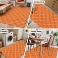 thumbnail image 5 of 3'x5' Area Rugs, Orange Stripes Indoor Outdoor Area Rug for Living Room Bedroom, Simple Geometric Modern Monochrome Washable Bathroom Rugs Kitchen Floor Carpet Mats Home Decor Aesthetic, 5 of 8