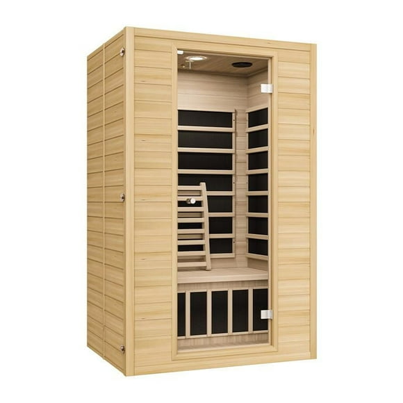 Sauna infrarouge lointain Blisspod pour 2 personnes, pruche du Canada, EMF très faible, 4 radiateurs