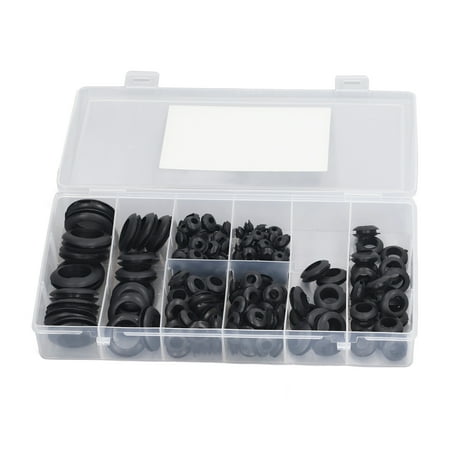 

200 PCS Firewall Hole Plugs Durable Eyelet Rings for Enhanced Seal Heavy-Duty Gasket Set Waterproof & Oil-Proof Rubber Grommets